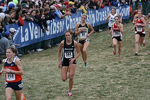 Mary Kate Champagne (Providence) and Emma Coburn (Colorado)