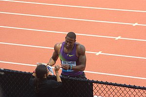 David Oliver After His American Record 12.90 110 M Hurdles