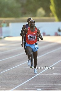 Tariku Bekele and Bernard Lagat