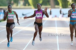 Sherone Simpson and Debbie Ferguson-McKenzie Women's 100m