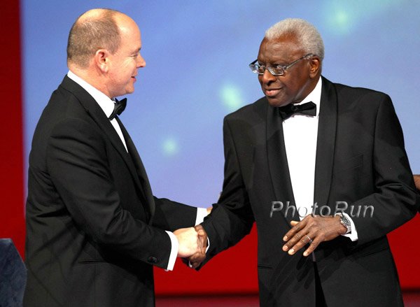 Lamine Diack and Prince Albert