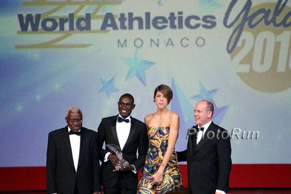 Lamine Diack,David Rudisha, Blanka Vlasic and Alberto Di Monaco