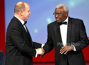 Lamine Diack and Prince Albert