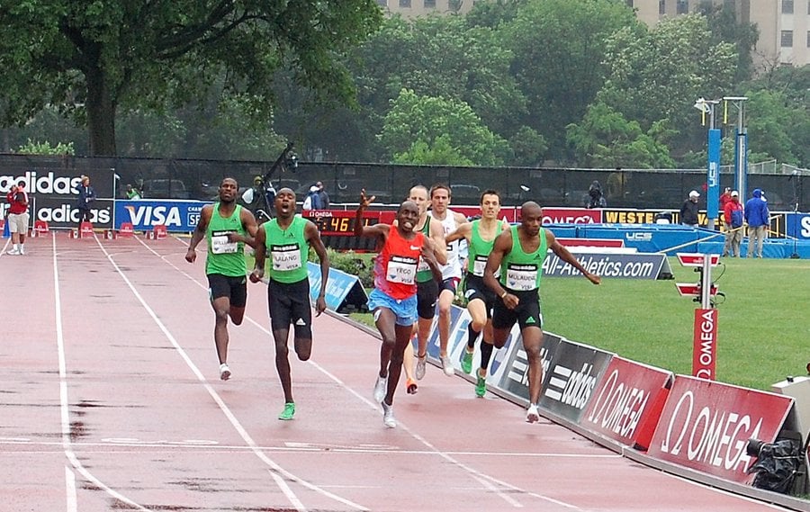 Men's 800m Finish Alfred Yego Wins