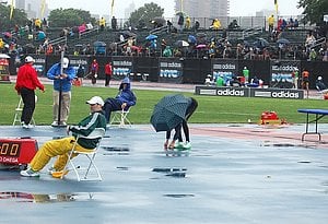 Weather Made it Difficult for the High Jumpers