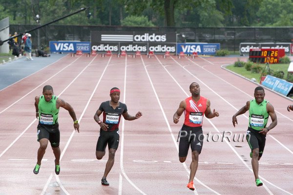 Steve Mullings Edges Tyson Gay in Men's 100m
