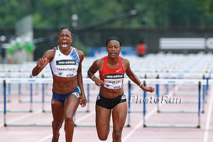 Danielle Carruthers 13.04 Win in Women's 100m Hurdles