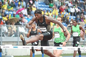 Bershawn Jackson 2nd to Javier Culson in 400m Hurdles