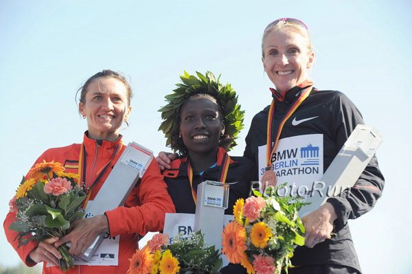 Irinia Mikitenko, Florence Kiplagat, Paula Radcliffe