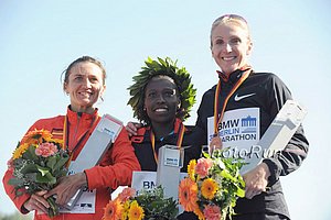 Irinia Mikitenko, Florence Kiplagat, Paula Radcliffe
