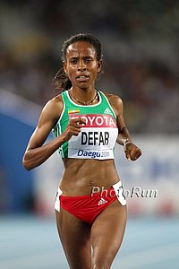 Meseret Defar before DNFing.