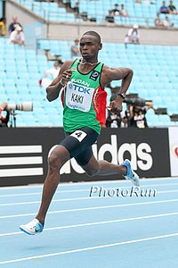 Sudan's Abubaker Kaki ran 1:44.83 in the 1st round