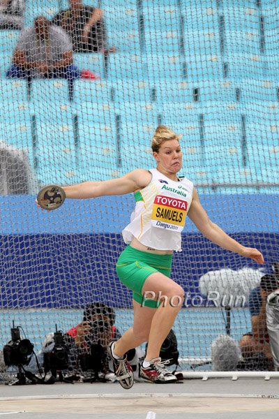 Defending champ Dani Samuels.
