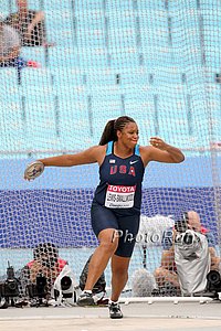 The US's Gia Lewis-Smallwood missed qualifying by .45m.