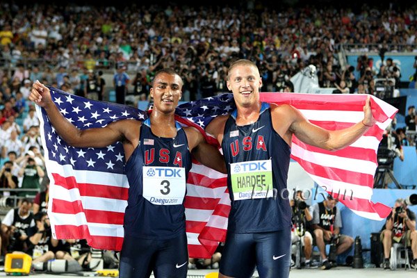 Ashton Eaton (l) and Trey Hardee