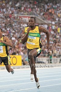 Usain Bolt in the semis