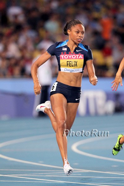 Allyson Felix In 200 Semifinal
