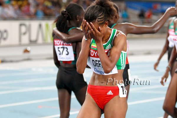 Meseret Defar
Despondent at the finish
