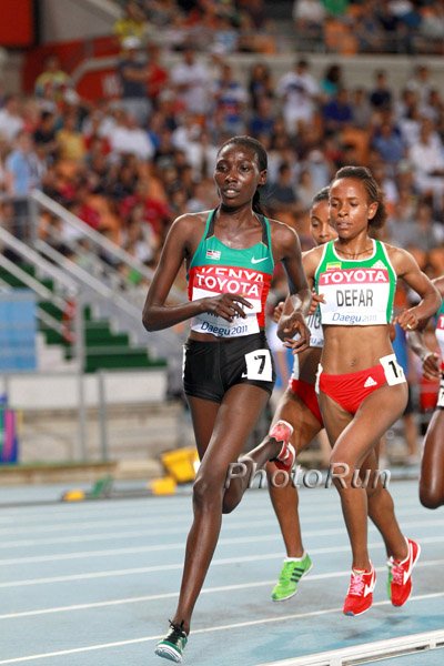 Vivian Cheruiyot (l) Meseret Defar (r)
