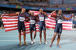 Angelo Taylor, Bershawn Jackson, LaShawn Merritt and Greg Nixon