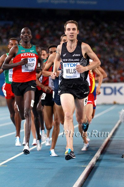 Asbel Kiprop (l), Nick Willis (r)