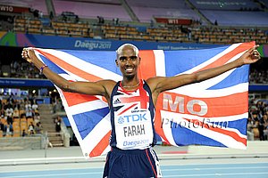 Farah Displays The Union Jack