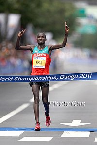 Abel Kirui Defends His Title