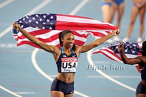 Allyson Felix After 4 X 100 Victory