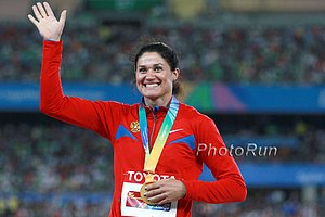 Tatyana Lysenko On Medal Stand