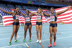USA's Victorious Women's 4 X 100