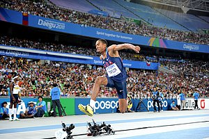 Christian Taylor Soared 17.96m On 4th round Jump To Win