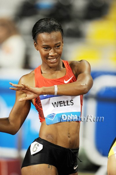 Kellie Wells After Winning the Hurdles