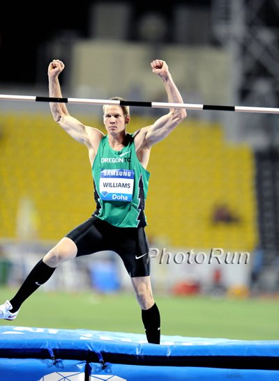 Jesse Williams Celebrates His High Jump Win