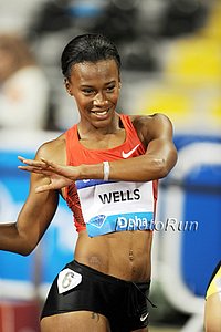 Kellie Wells After Winning the Hurdles