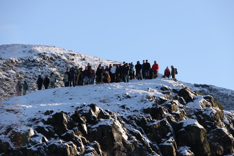 Specatators Atop the Giant Rock