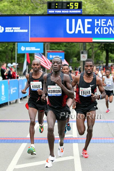 Micah Kogo, Leonard Komon and Joseph Ebuya