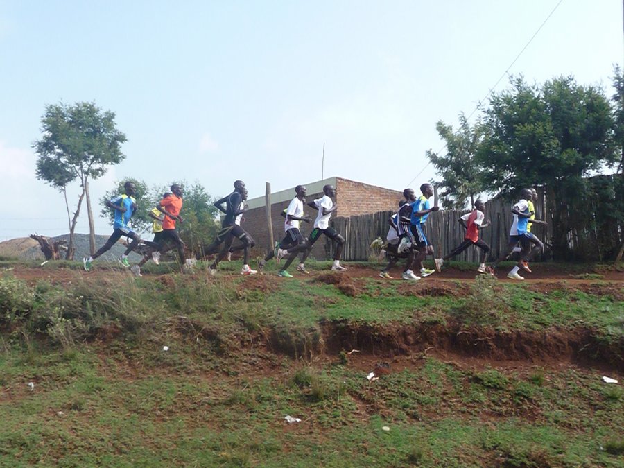 The lead group on the last rep