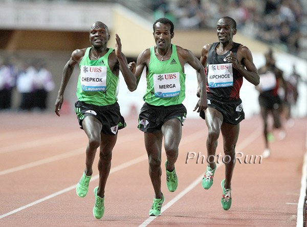 Vincent Chepkok and Imane Merga in 5000m Sprint