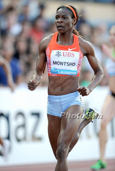 Amantle Montsho in 400 over Sanya Richards-Ross