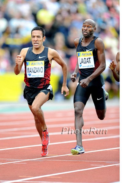 Leo Manzano and Bernard Lagat in Men's 1500