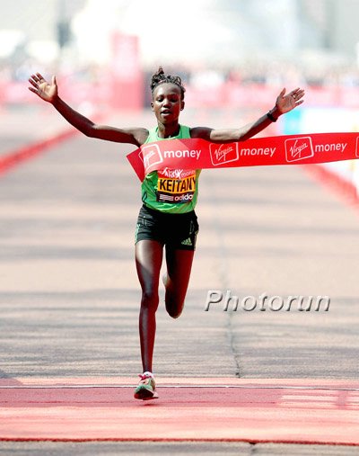 Mary Keitany 2011 Virgin London Marathon Champion