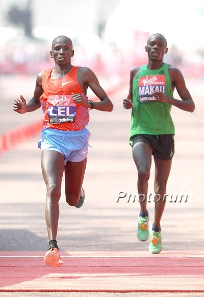 Martin Lel and Patrick Makau Battle for 2nd