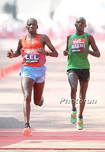 Martin Lel and Patrick Makau Battle for 2nd