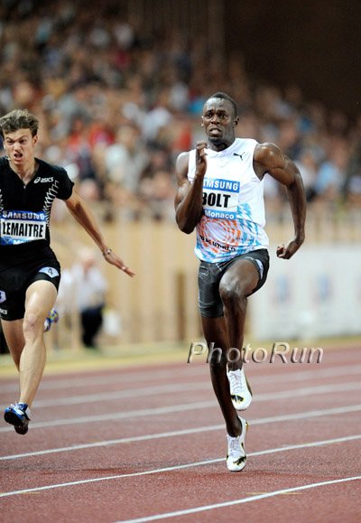 Usain Bolt Narrowly Wins the Men's 100