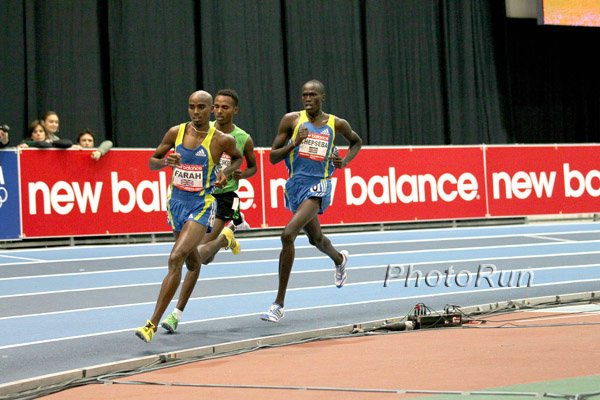 Mo Farah, Nixon Chepseba, and Dejen Gebremeskel