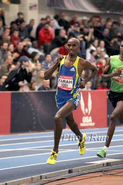 Mo Farah Ahead of Dejen Gebremeskel