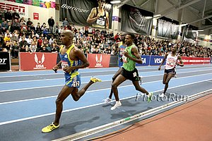 Farah Leading Gebremeskel With One Sock