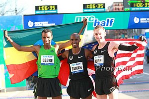 Gebre Gebrmemariam, Mo Farah and Galen Rupp