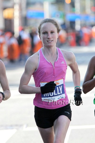 First American (and unsponsored -note the Saucony shorts, adidas top) Molly Pritz