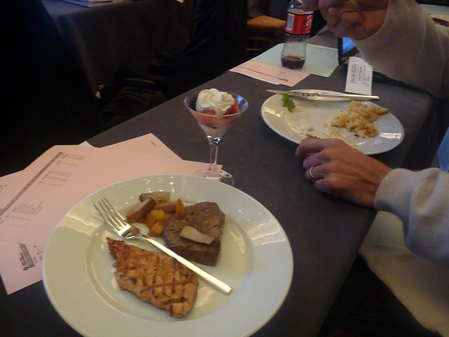 The Press is apparently part of the 1% in NYC as they were served steak.